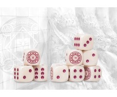 Para Bellum Wargames Conquest: Sorcerer Kings - Royal Magenta Marbled Dice Set