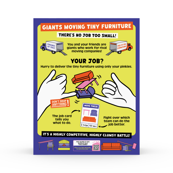 Exploding Kittens Giants Moving Tiny Furniture