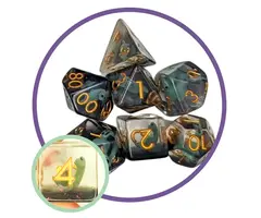 Mystery Dice Goblin 7-Piece RPG Dice Set: Mystery Dice Goblin - Brontosaurus