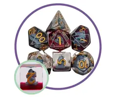 Mystery Dice Goblin 7-Piece RPG Dice Set: Mystery Dice Goblin - Blue Dinosaur