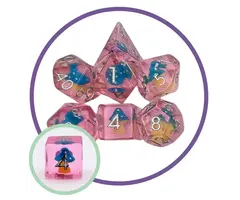 Mystery Dice Goblin 7-Piece RPG Dice Set: Mystery Dice Goblin - Baby Blue Mushroom