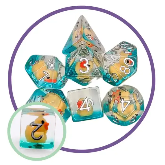Mystery Dice Goblin 7-Piece RPG Dice Set: Mystery Dice Goblin - Yellow Ducks