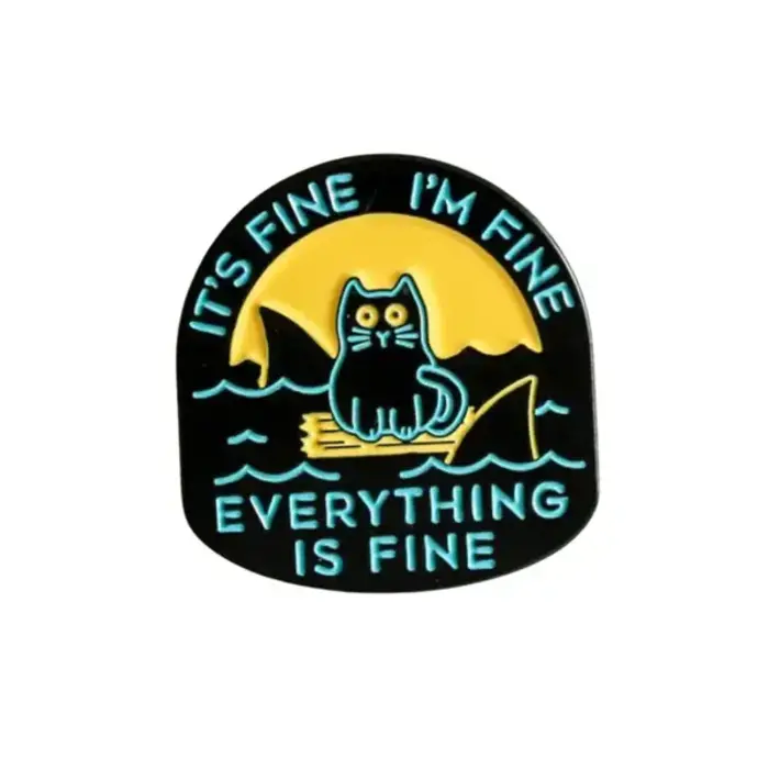 Mystery Dice Goblin Enamel Pin - Mystery Dice Goblin - Sea Cat! It's Fine I'm Fine Everything's Fine