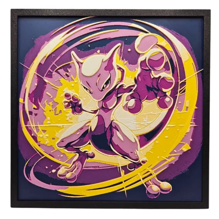 Canadian Gamer & BusyKikiBee Hueforge: Pokemon - Mewtwo (Dark)