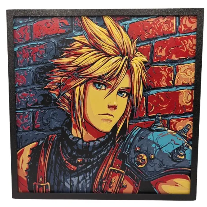 Canadian Gamer & BusyKikiBee Hueforge: Final Fantasy - Cloud Strife