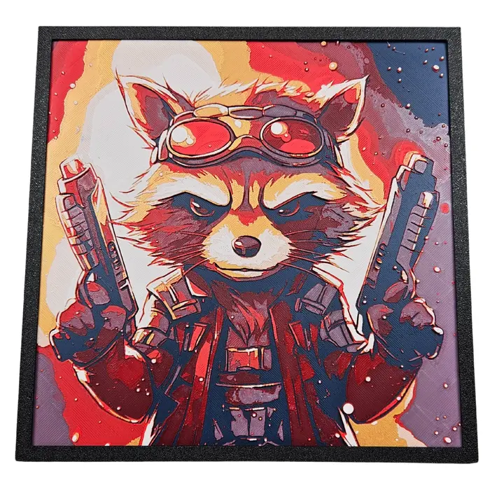 Canadian Gamer & BusyKikiBee Hueforge: Marvel - Rocket Racoon Red