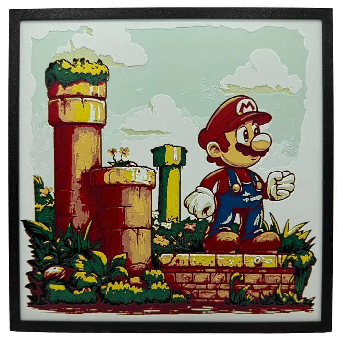 Canadian Gamer & BusyKikiBee Hueforge: Super Mario Bros - Mario World