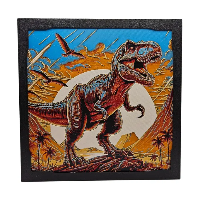 Canadian Gamer & BusyKikiBee Hueforge: Dinosaurs - T Rex Island