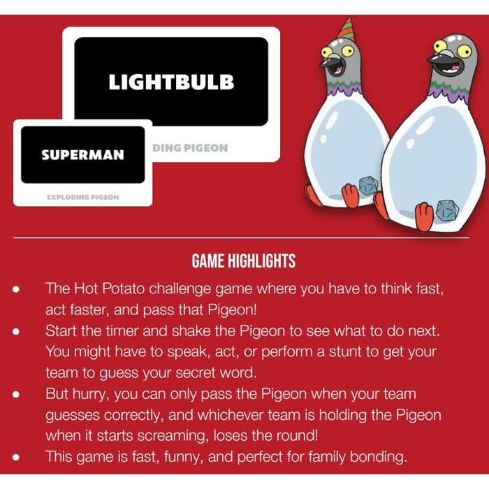 Exploding Kittens Exploding Pigeon