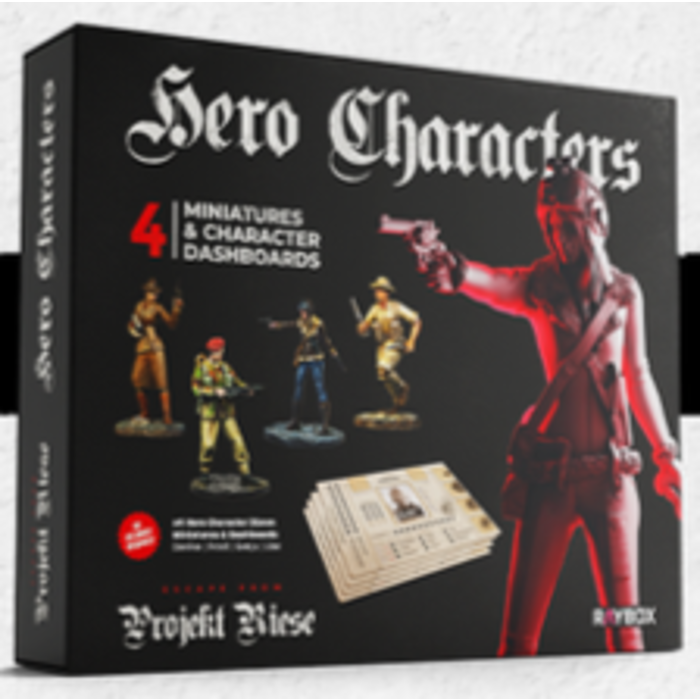 Raybox Games Escape from Projekt Riese: Hero Miniatures & Dashboards
