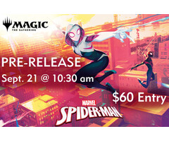 Events Magic the Gathering: Spider-Man Pre-Release Sept. 21 @ 10:30AM
