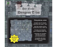 Roll 4 Initiative Dry Erase Dungeon Tiles 5" & 10" Graystone Interlocking Tiles