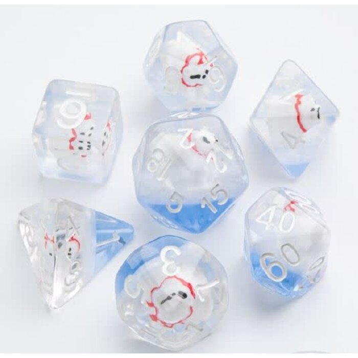 GameGenic 7-Piece RPG Dice Set - Embraced Polar Bear