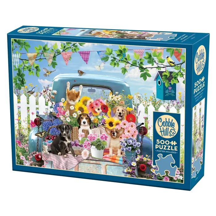 Cobble Hill Puzzles 500 pcs - Country Truck in Summer (AI Assistance)