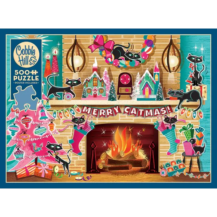 Cobble Hill Puzzles 500 pcs - Merry Catmas