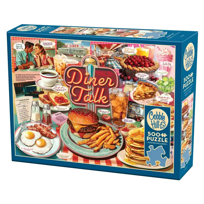 Cobble Hill Puzzles 500 pcs - Diner Talk (AI Assistance)