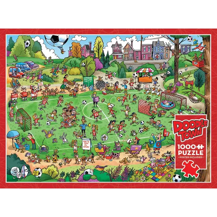 Cobble Hill Puzzles 1000 pcs - DoodleTown: Offside Antics