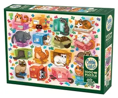 Cobble Hill Puzzles 1000 pcs - Cats vs. Puzzles