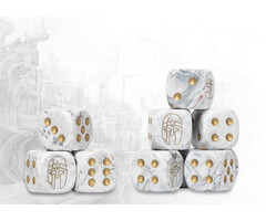 Para Bellum Wargames Conquest: City States - Light Grey Marbled Dice Set