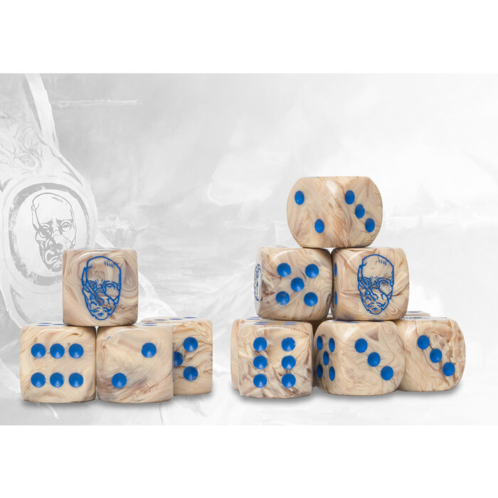 Para Bellum Wargames Conquest: Spires - Lunar Marbled Dice Set