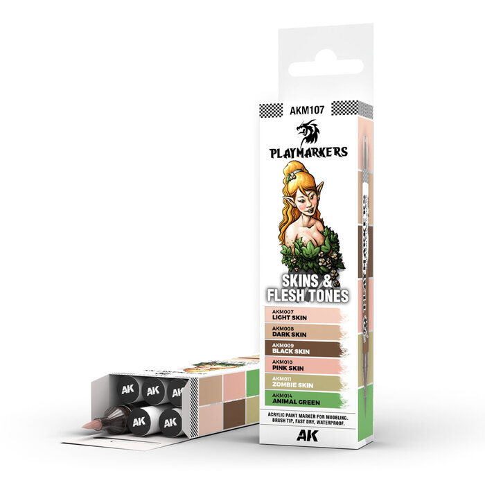 AK Interactive AK Interactive: Playmarkers Set - Skin & Flesh Tones