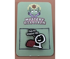 Mystery Dice Goblin Enamel Pin - Mystery Dice Goblin - Hey, You Dropped This