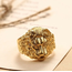 SEVEN50 316L Stainless Steel Gold Lion Head Rings