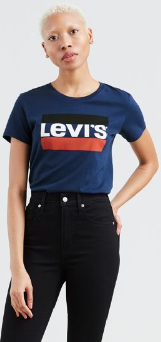 Levis Womens The Perfect Tee, Medieval Blue 29526-0103