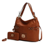 MKF Collection Latoya Hobo Bag with Wallet by Mia K. - Cognac