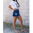 YMI Jeans YMI Junior's Hybrid Dream Denim Long Shorts With Frayed Hem