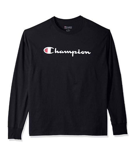 champion men's long sleeve tee