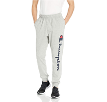 Champion Men's Classic Jersey Joggers, Vertical Script Logo GP08H, Oxford  Grey