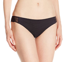 Maidenform® Comfort Devotion® Lace Back Tanga | Black Dot Print