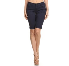 ENJEAN Women's Bermuda Stretch Short ESP585 | Navy