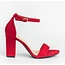 Refresh Refresh Open-Toe High Heels | Red