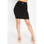 IRIS IRIS Knit Mini Skirt w/ Buckle Accent IS1267 | Black