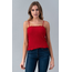 Hearts & Hips Smocking Cami Top AC34580-T | Red