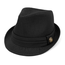 Westend Trilby Fedora with Black Band & Button | Black