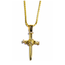 Golden Gilt Golden Gilt Nail Cross Pendant 18K Gold Plated 26"
