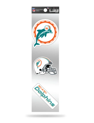 NFL Miami Dolphins Triple Spirit Stickers