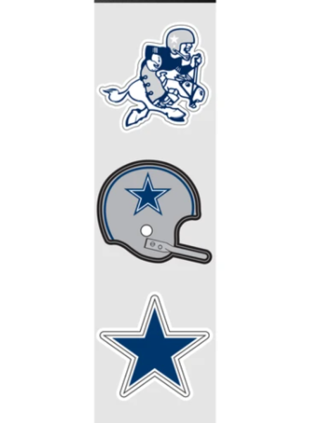 Cowboys 3-Piece Retro Spirit Decals Sticker