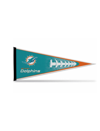 Rico Industries Miami Dolphins Helmet Car Flag Teal Background