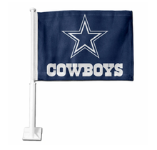 Dallas Cowboys Navy Primary Logo And Wordmark Car Flag FG1808