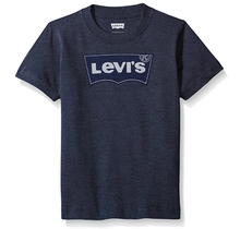 Levi's Big Kids' Classic Batwing T-Shirt | Heather Blue Stitched