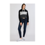 Reflex Reflex Cropped Colorblock Fleece Pullover Hoodie with Love Print