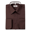 Berlioni Italy Men's Convertible Cuff Solid Dress Shirt | Brown