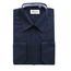 Berlioni Italy Men's Convertible Cuff Solid Dress Shirt | Navy