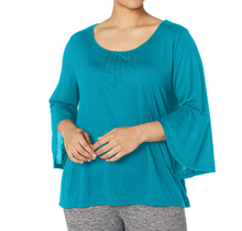 JUST MY SIZE Women's Plus Size Pintuck Tunic Top OJ938