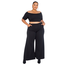 UXOM Curvy Plus Size Crop Top & Wide Pants Set