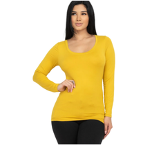 Women's Scoop Neck Solid Top BT2658